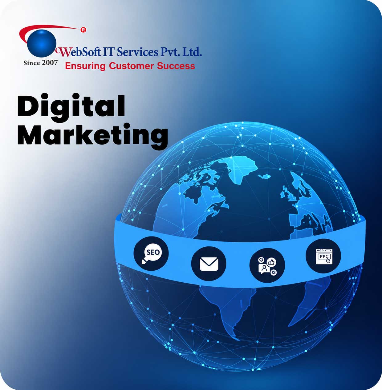 Digital marketing services - SEO, content, email and advertising by Websoft IT Services